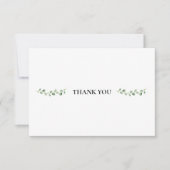 Einfache Beerdigung von Foto & Grüne Vielen Dank Dankeskarte (Vorderseite)