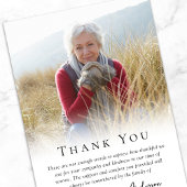 Einfache Beerdigung von Fotos Dankeskarte