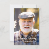 Einfache Beerdigungskarte Foto Beileid-Gebetskarte (Vorderseite)