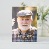 Einfache Beerdigungskarte Foto Beileid-Gebetskarte (Stehend Vorderseite)