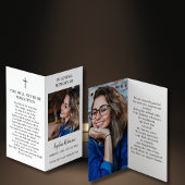 Einfache Beerdigungskarte Foto Folder