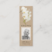 Einfache Beerdigungskarte Foto Lesezeichen-Karte Mini Visitenkarte (Vorderseite)