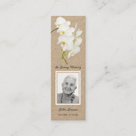 Einfache Beerdigungskarte Foto Lesezeichen-Karte Mini Visitenkarte