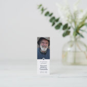 Einfache Beerdigungskarte Foto Lesezeichen-Karte Mini Visitenkarte (Stehend Vorderseite)
