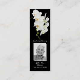 Einfache Beerdigungskarte Foto Lesezeichen-Karte Mini Visitenkarte