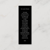 Einfache Beerdigungskarte Foto Lesezeichen-Karte Mini Visitenkarte (Rückseite)