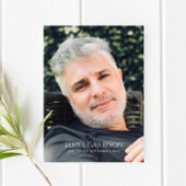 Einfache Beerdigungskarte mit Foto Begleitkarte