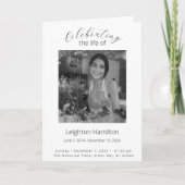 Einfache Beerdigungsprogrammordnung Programm (Vorderseite)