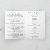 Einfache Beerdigungsprogrammordnung Programm (Innenseite)