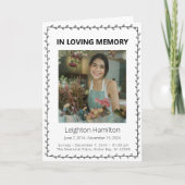 Einfache Beerdigungsreihenfolge Programm (Vorderseite)