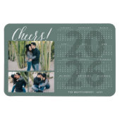 Einfache Befürworter 2026 Kalender Neujahr 3 Foto Magnet (Horizontal)