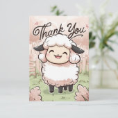 Einfache Begrüßung Dankeskarte (Stehend Vorderseite)