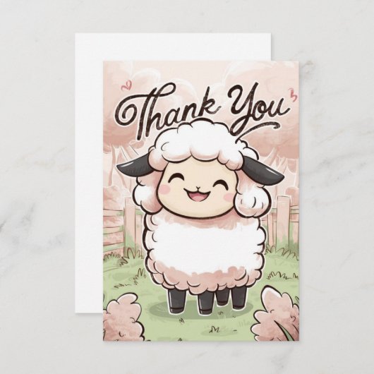 Einfache Begrüßung Dankeskarte (Vorne/Hinten)