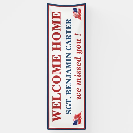 Einfache Begrüßung der Zuhause Military Army Marin Banner (Vertikal)