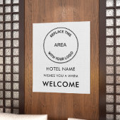 Einfache Begrüßung des Namens des Hotels in jeder Poster