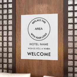 Einfache Begrüßung des Namens des Hotels in jeder Poster