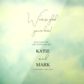 Einfache Begrüßung in unserem Hochzeitsfenster Fensteraufkleber (Blatt 3)