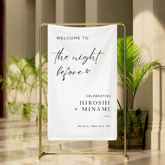 Einfache Begrüßung vor der Nacht Banner