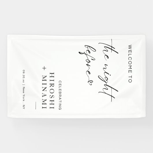 Einfache Begrüßung vor der Nacht Banner (Horizontal)