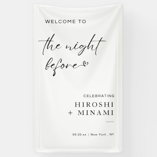 Einfache Begrüßung vor der Nacht Banner (Vertikal)