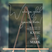 Einfache Begrüßung zu unserer Hochzeit Mattiert Sc Acrylschild (Neutral)