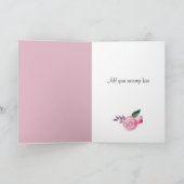 Einfache Begrüßungskarte für Mutter Wasserfarbe Karte (Innenseite)