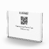 Einfache Begrüßungsöffnung Barcode QR Name hinzufü Fotoblock (Rechts)