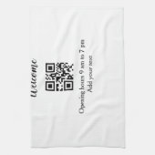 Einfache Begrüßungsöffnung Barcode QR Name hinzufü Geschirrtuch (Vertikal)