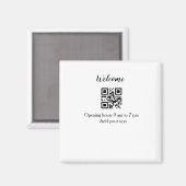 Einfache Begrüßungsöffnung Barcode QR Name hinzufü Magnet (Vorderseite/Rückseite)