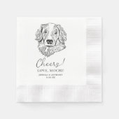 Einfache Beiden Hand Zeichnend Hochzeit Serviette (Vorderseite)