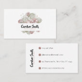 Einfache, beidseitig bedruckte Blume mit Aquarellf Visitenkarte (Vorne/Hinten)