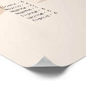 Einfache Beige Alphabetische Seekartensignatur Poster (Ecke)