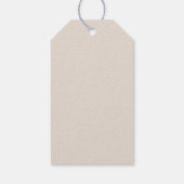 Einfache Beige Bride und Groom Initialen Vielen Da Geschenkanhänger (Rückseite)