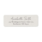 Einfache Beige Classic Elegante Rücksendeadresse (Vorne)