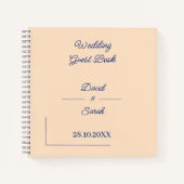 Einfache Beige Custom Wedgers Notizblock (Vorderseite)