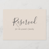 Einfache Beige Elegante Hochzeit vorbehalten Zeich (Vorderseite)