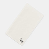 Einfache beige Hochzeitsserviette mit initialen Pr Serviette (Ecke)