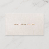 Einfache Beige Linen 6 Punch Kundenloyalty Treuekarte (Vorderseite)