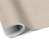Einfache Beige Linen Mushroom Textur Geschenkpapier (Rolleneckpunkt)