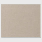 Einfache Beige Linen Mushroom Textur Geschenkpapier (Flach)