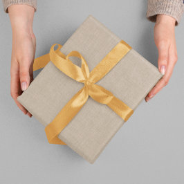 Einfache Beige Linen Mushroom Textur Geschenkpapier