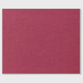 Einfache Beige Linen Rote Textur Geschenkpapier (Flach)
