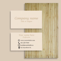 Einfache beige minimalistische Visitenkarte