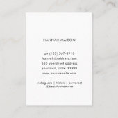 Einfache Beige Moderne Minimalistische Discount-Ka Visitenkarte (Rückseite)