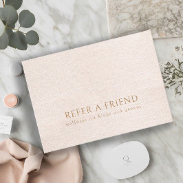 Einfache Beige moderne Minimalistische Referenzkar Visitenkarte