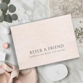 Einfache Beige moderne Minimalistische Referenzkar Visitenkarte