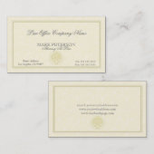 Einfache Beige monochromatische Damaskus Anwalt Visitenkarte (Vorne/Hinten)