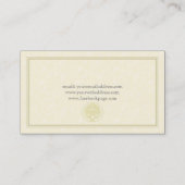 Einfache Beige monochromatische Damaskus Anwalt Visitenkarte (Rückseite)
