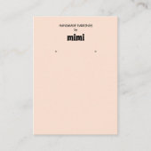 Einfache beige Ohrring-Display-Visitenkarte Visitenkarte (Vorderseite)