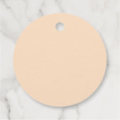 Einfache Beige Personalisierte Hochzeit Geschenkanhänger (Rückseite)
